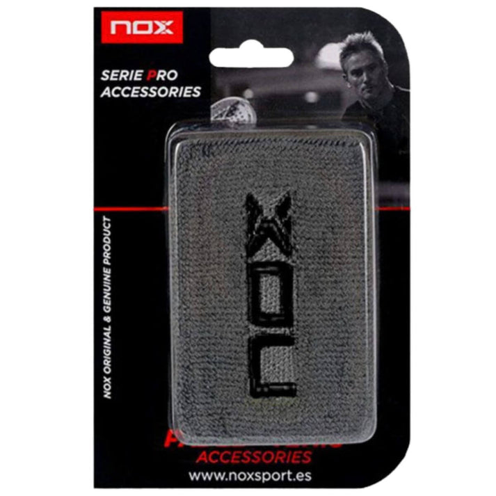 Muñequera Nox Gris logo Negro x2