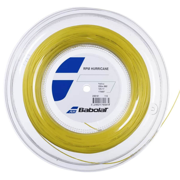 Rollo de Cuerda Babolat Rpm Hurricane Amarillo 1.30 200m