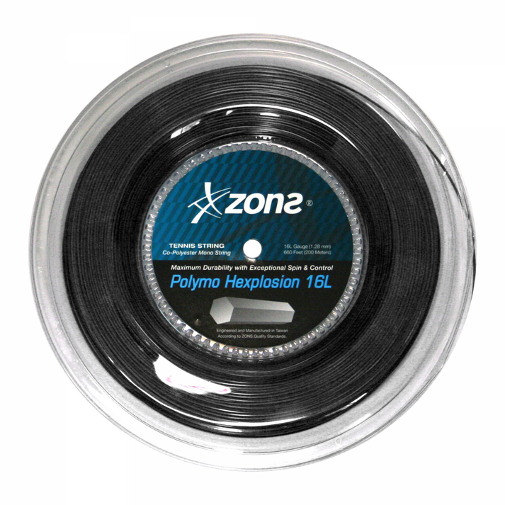 Rollo de Cuerda Zons Polymo Hexplosion Negro 200m 1.28