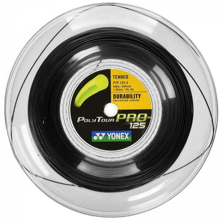 Rollo de Cuerda Yonex Poly Tour Pro Negro 200m 1.30